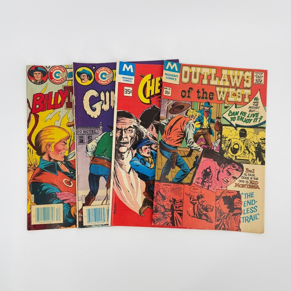 Billy the Kid #151 Gunfighters #77 Cheyenne Kid #87 Outlaws West #79 Comic Lot